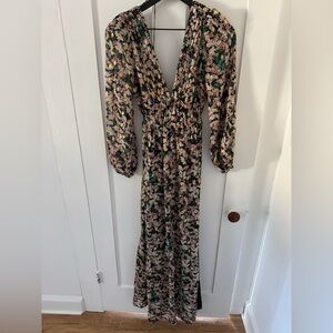 Astr Floral Long Sleeve Dress